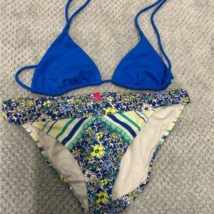 Victoria's Secret Blue and Green Floral Bikini